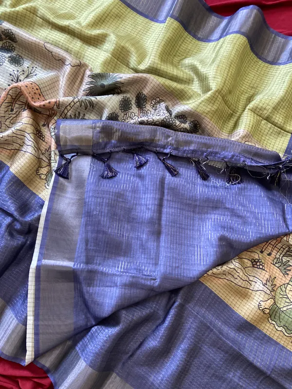 Adriana_Blue_–_Checks_Design_Aesthetic_Edit_for_You_|_Soft_Tussar_Silk_Saree_with_Digital_Print,_Checks_Design_Saree_&_Digital_Print_Blouse