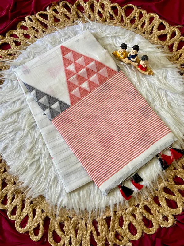 Bengali_White_–_Bengal_Style_Aesthetic_Edit_for_You_|_Premium_Soft_Bengali_Cotton_Saree_with_Colourful_Triangle_Resham_Weaving_Design_Pallu