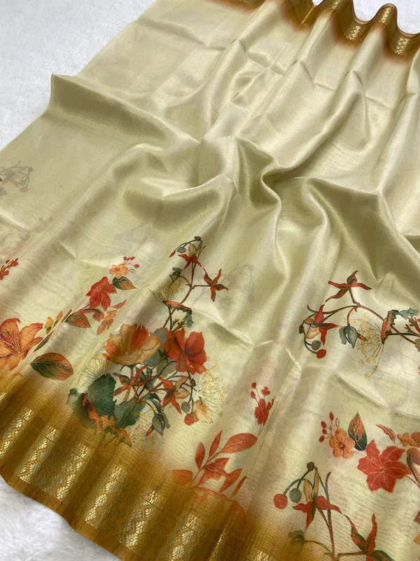 Anvika_Yellow_–_Diwali_Special_|_Soft_Tissue_Silk_Saree_with_Digital_Print,_Border_&_Rich_Pallu,_Sequence_&_Contrast_Print_Blouse_with_Tassels