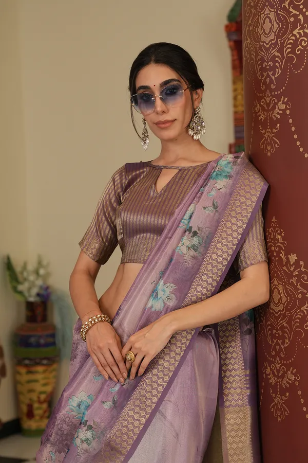 Vaanya_Purple_–_Diwali_Special_|_Soft_Tissue_Silk_Saree_with_Digital_Print,_Border_&_Rich_Pallu,_Sequence_&_Contrast_Print_Blouse_with_Tassels