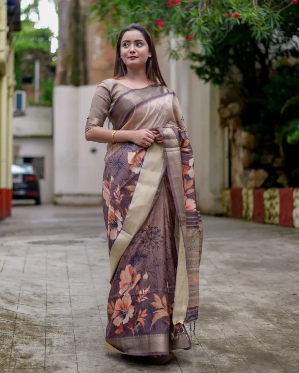 Helga_Coffee_Brown_–_Aesthetic_Edit_for_You_|_Superior_Desi_Soft_Silky_Tussar_Saree_with_Ombre_Scheme_Body_And_Over_It_Floral_Conceptual_Prints
