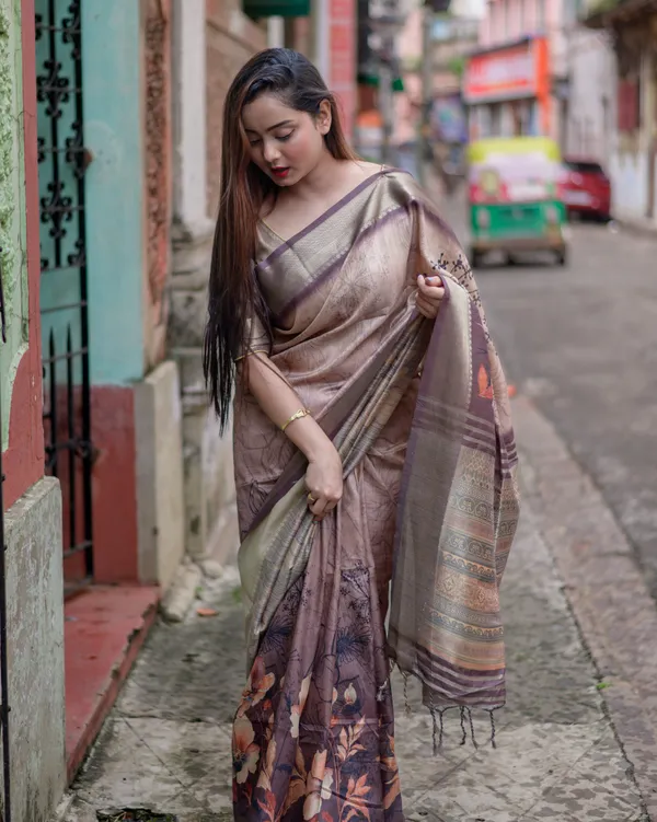 Helga_Coffee_Brown_–_Aesthetic_Edit_for_You_|_Superior_Desi_Soft_Silky_Tussar_Saree_with_Ombre_Scheme_Body_And_Over_It_Floral_Conceptual_Prints