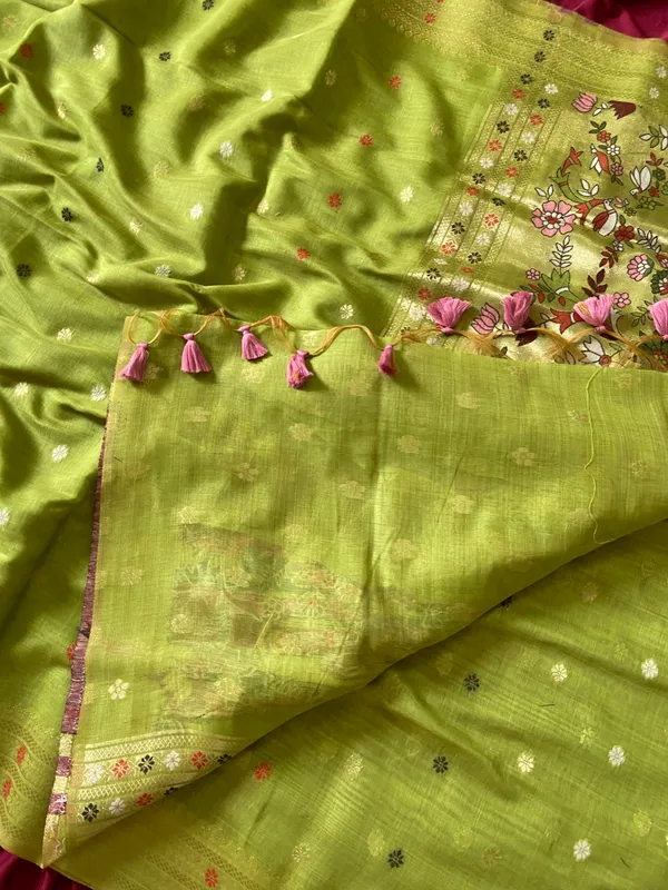 Gowri_Green_–_Divine_Wedding_Special_|_Premium_Soft_Muga_Cotton_Paithani_Saree_with_Colourful_3D_Woven_Elephant_Design_Pallu