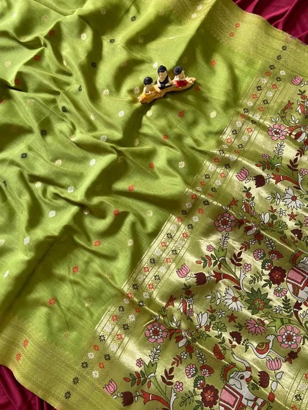 Gowri_Green_–_Divine_Wedding_Special_|_Premium_Soft_Muga_Cotton_Paithani_Saree_with_Colourful_3D_Woven_Elephant_Design_Pallu