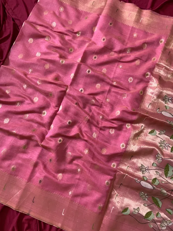 Pallavi_Pink_–_Cow_Pallu_Wedding_Special_|_Premium_Soft_Muga_Cotton_Paithani_Saree_with_Colourful_3D_Woven_Cow_Design_Pallu