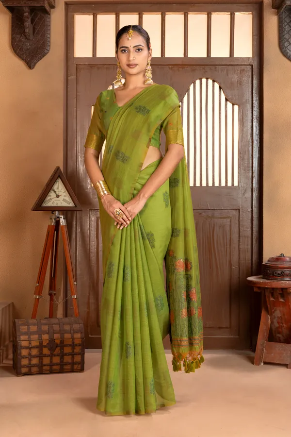 Grisha_Green_–_Floral_Pallu_Wedding_Special_|_Premium_Soft_Muga_Cotton_Saree_with_Colourful_Resham_Weaving_Flower_Design_Pallu