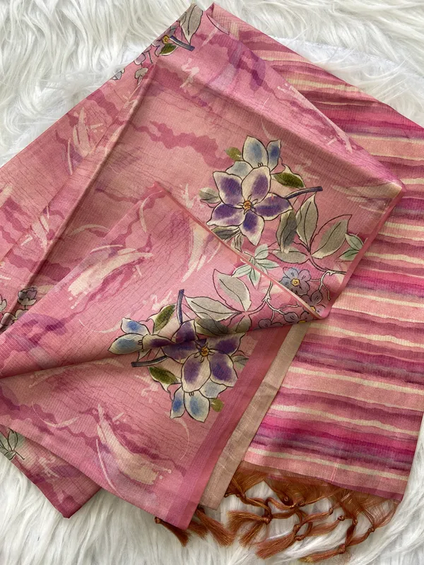 Nagma_Pink_–_Melodic_Navratri_Special_|_Soft_Tussar_Silk_Saree_with_Digital_Print,_Zari_Line_Saree_&_Digital_Print_Blouse_with_Tassels