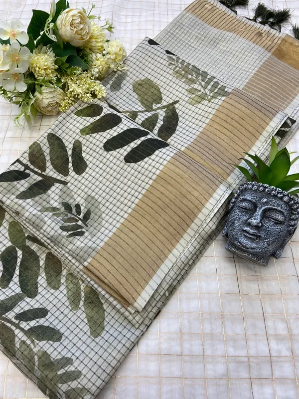 Devanshi_Green_–_Divine_Aesthetic_Edit_for_You_|_Soft_Tussar_Silk_Saree_with_Digital_Print,_Checks_Design_Saree_&_Digital_Print_Blouse_with_Tassels