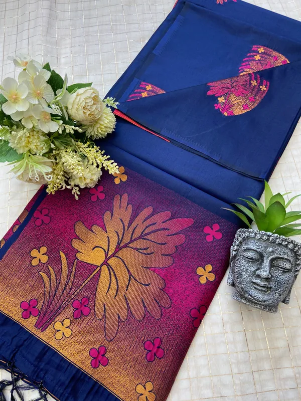 Premium_Soft_Silk_sarees_with_Beautiful_Weaving_Zari_With_Attractive_Two_Tone_Design_And_Weaving_Design_Blouse_With_Tassels