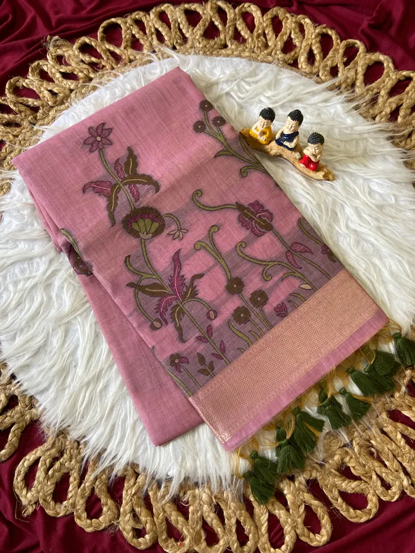Amrusha_Neon_Pink_–_Floral_Pallu_Wedding_Special_|_Premium_Soft_Muga_Cotton_Saree_with_Colourful_Resham_Weaving_Flower_Design_Pallu