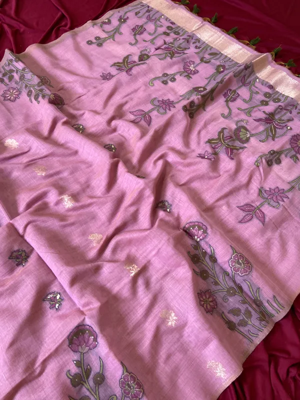 Amrusha_Neon_Pink_–_Floral_Pallu_Wedding_Special_|_Premium_Soft_Muga_Cotton_Saree_with_Colourful_Resham_Weaving_Flower_Design_Pallu