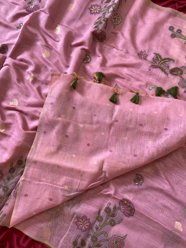Amrusha_Neon_Pink_–_Floral_Pallu_Wedding_Special_|_Premium_Soft_Muga_Cotton_Saree_with_Colourful_Resham_Weaving_Flower_Design_Pallu