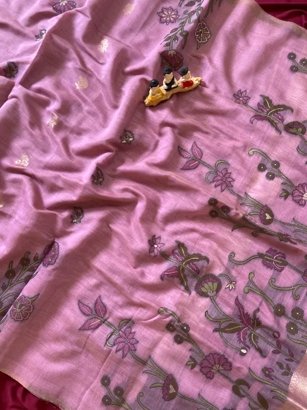 Amrusha_Neon_Pink_–_Floral_Pallu_Wedding_Special_|_Premium_Soft_Muga_Cotton_Saree_with_Colourful_Resham_Weaving_Flower_Design_Pallu