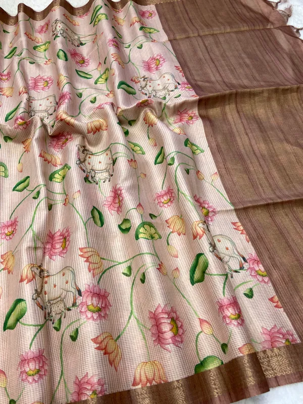 Shanaya_Coffee_Brown_–_Checks_Design_Aesthetic_Edit_for_You_|_Soft_Tussar_Silk_Saree_with_Digital_Print,_Checks_Design_Saree_&_Digital_Print_Blouse