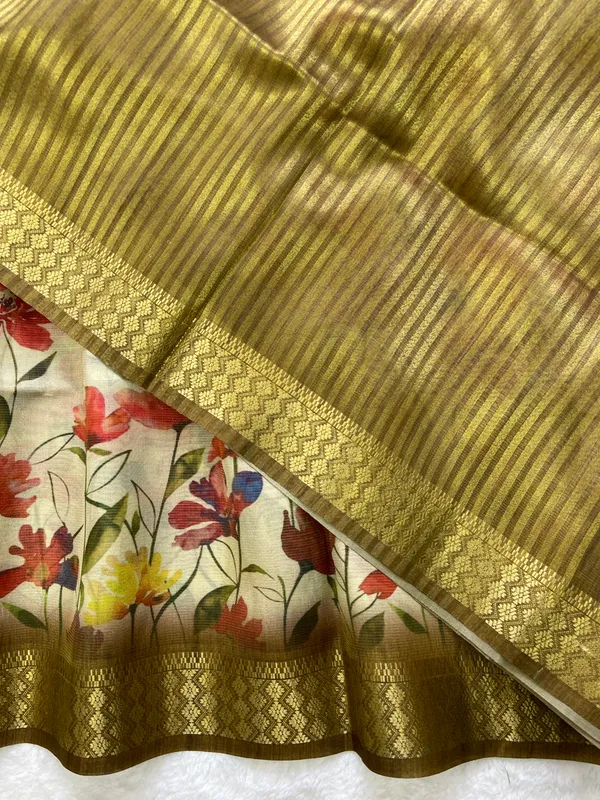 Anvika_Coffee_Brown_–_Diwali_Special_|_Soft_Tissue_Silk_Saree_with_Digital_Print,_Border_&_Rich_Pallu,_Sequence_&_Contrast_Print_Blouse_with_Tassels
