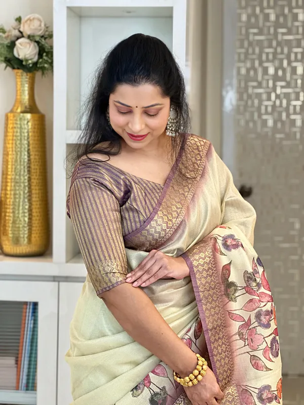 Anvika_Purple_–_Diwali_Special_|_Soft_Tissue_Silk_Saree_with_Digital_Print,_Border_&_Rich_Pallu,_Sequence_&_Contrast_Print_Blouse_with_Tassels