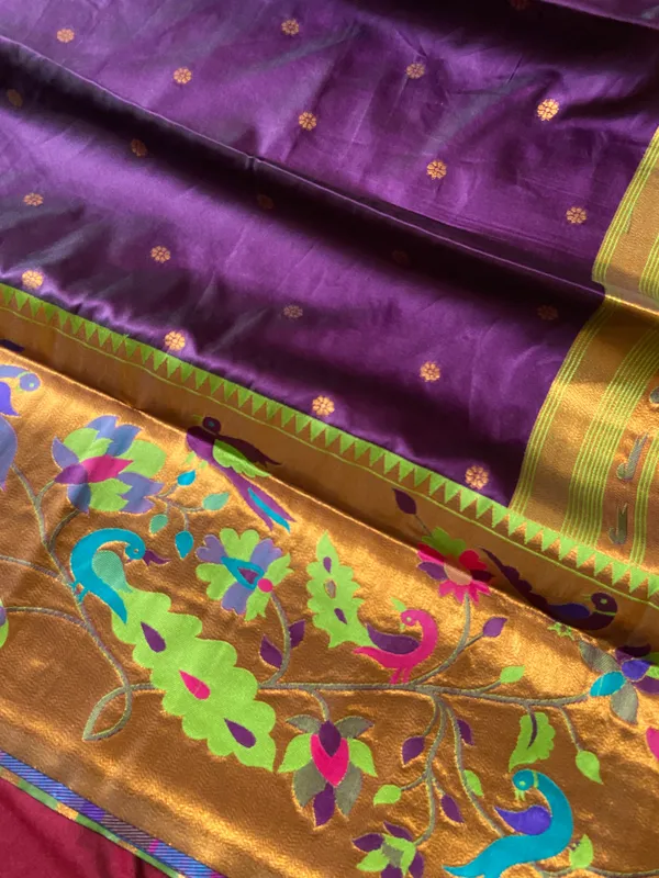 Premium_Soft_Paithani_Silk_sarees_With_Beautiful_Weaving_Pattern_With_Attractive_Rich_Pallu_And_Border_And_Weaving_Blouse_With_Tassels