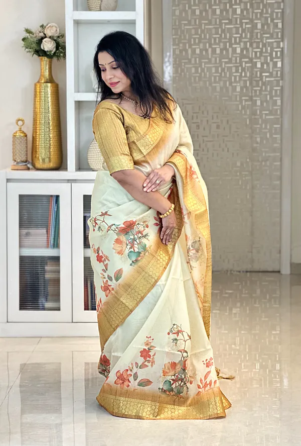 Soft_Tissue_Silk_sarees_with_Beautiful_Digital_Print_With_Attractive_Border_&_Rich_Pallu_With_Sequence_And_Contrast_Print_Blouse_With_Tassels