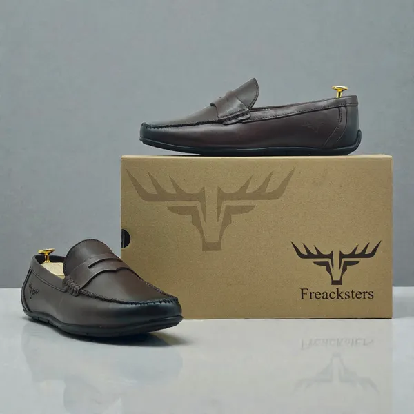 Freacksters_Brown_Leather_Loafers_–_Timeless_Elegance_&_Everyday_Comfort