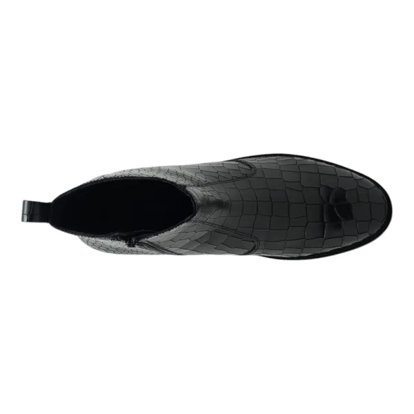 Freacksters_Men's_Black_Croco_Pattern_Leather_Chelsea_Boots_with_Side_Zip
