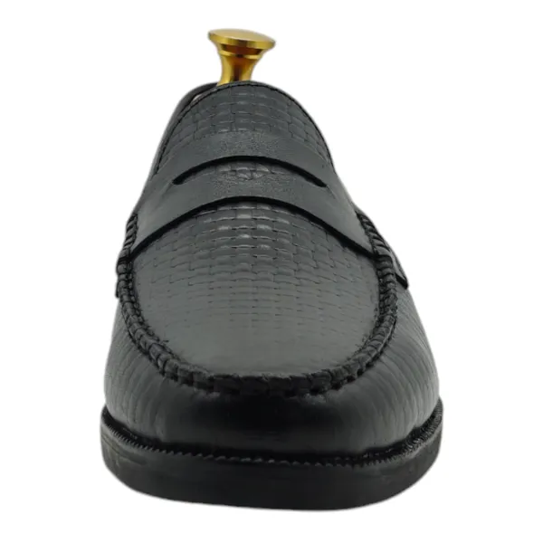 Freacksters_Men's_Black_Leather_Slip-On_Formal_Loafers
