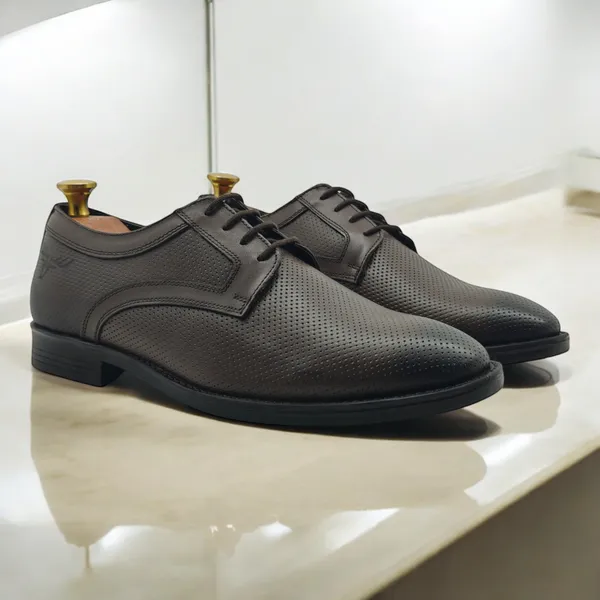 Freacksters_Premium_Brown_Textured_Derby_Shoes_–_Timeless_Sophistication