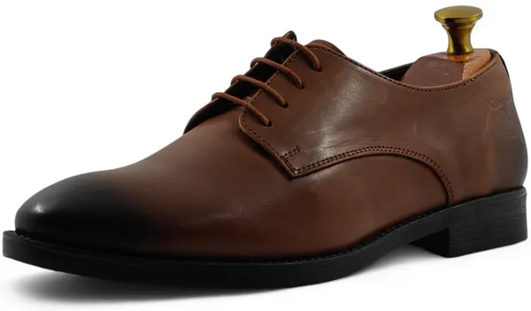 Freacksters_Men's_Tan_Genuine_Leather_Formal_Derby_Shoes