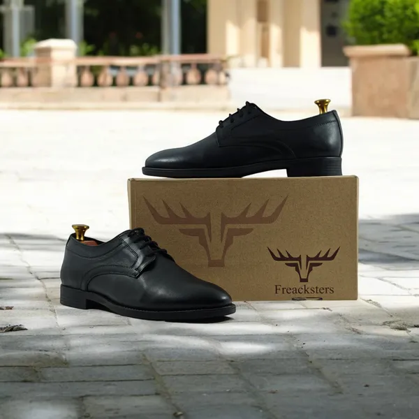 Freacksters_Men's_Black_Genuine_Leather_Formal_Lace-Up_Derby_Shoes