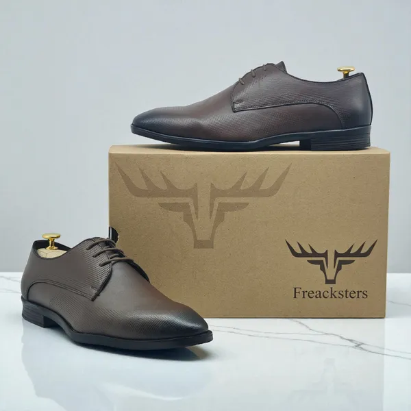 Freacksters_Verona_Brown_Italian_Dotted_Lace-Up_Formals