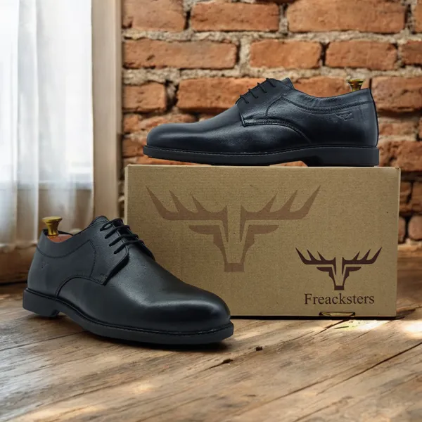 Freacksters_Men's_Black_Genuine_Leather_Lace-Up_Formal_Shoes
