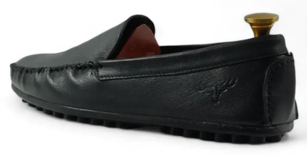 Freacksters_Men's_Black_Heritage_Leather_Slip-On_Loafers