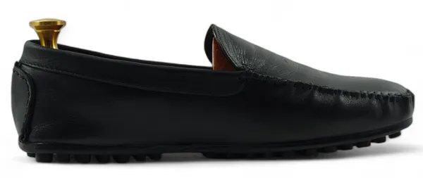 Freacksters_Men's_Black_Heritage_Leather_Slip-On_Loafers