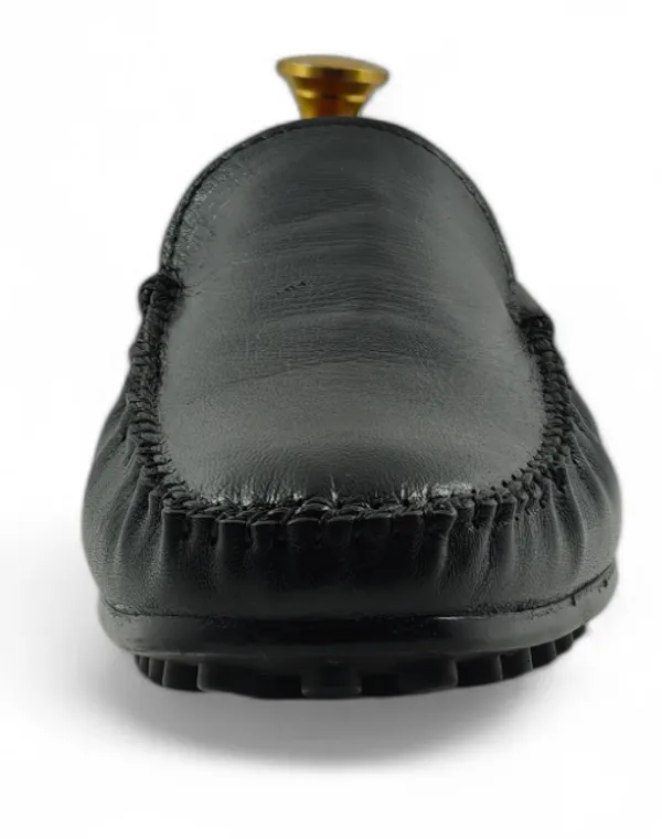 Freacksters_Men's_Black_Heritage_Leather_Slip-On_Loafers