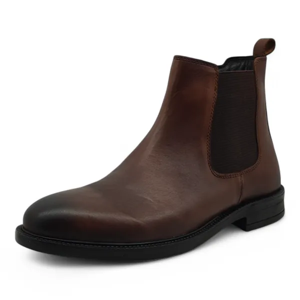 Freacksters_Brown_Leather_Chelsea_Boots_with_Side_Zip_–_Classic_Elegance_&_Everyday_Comfort