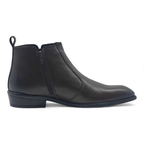 Freacksters_Elite_Brown_Chelsea_Boots_with_Side_Zipper_&_Cubic_Heel