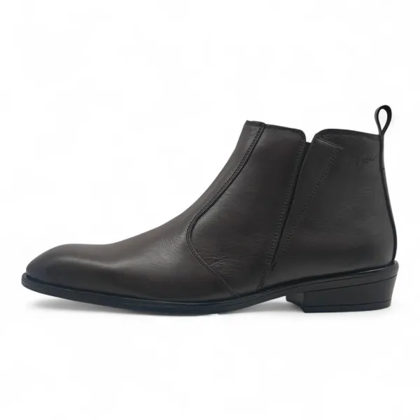 Freacksters_Elite_Brown_Chelsea_Boots_with_Side_Zipper_&_Cubic_Heel