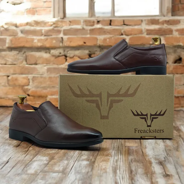 Freacksters_Men's_Brown_Luxe_Leather_Formal_Lace-Up_Shoes