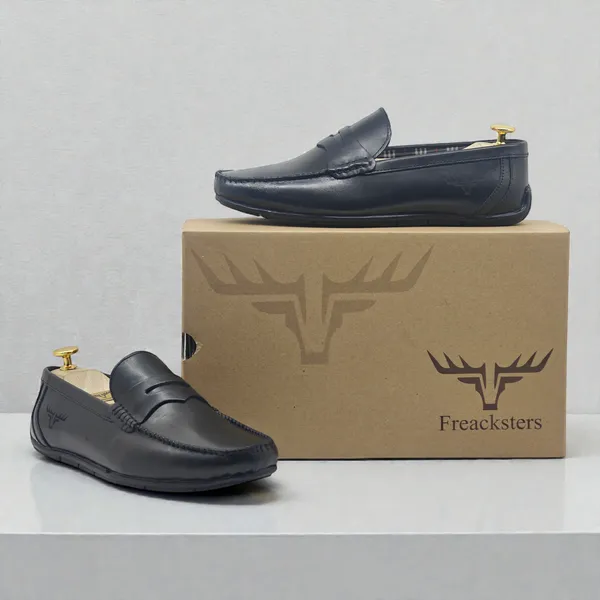 Freacksters_Black_Leather_Loafers_for_Men_–_Timeless_Elegance_&_Everyday_Comfort
