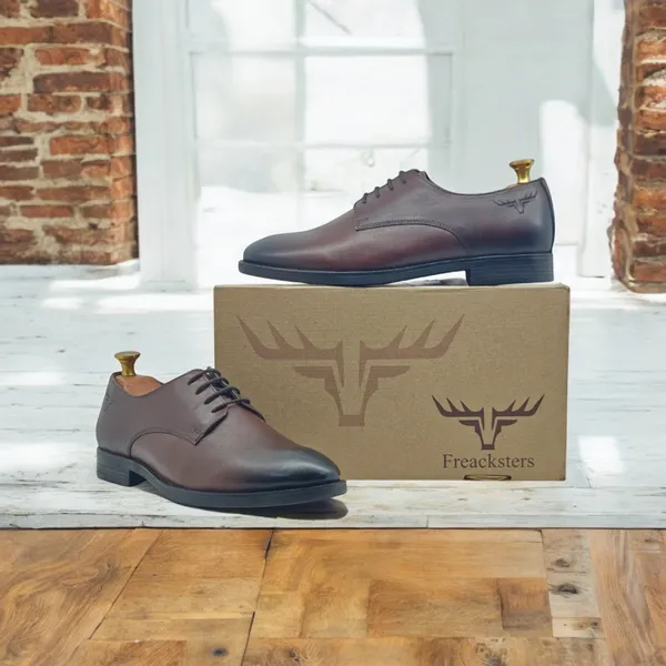 Freacksters_Men's_Brown_Genuine_Leather_Formal_Lace-Up_Shoes