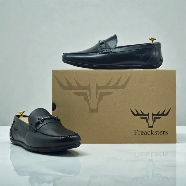 Freacksters_Black_Leather_Loafers_–_Classic_Elegance_with_Everyday_Comfort