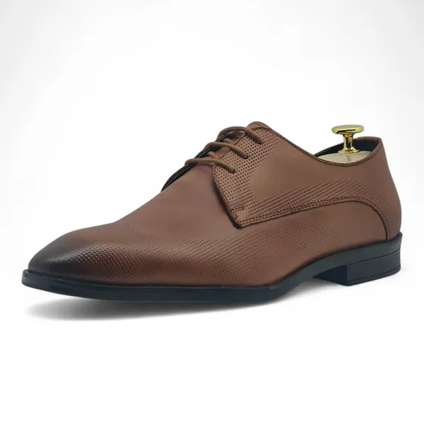 Freacksters_Verona_Tan_Italian_Dotted_Lace-Up_Formals