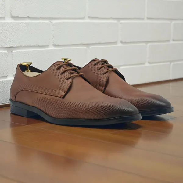 Freacksters_Verona_Tan_Italian_Dotted_Lace-Up_Formals