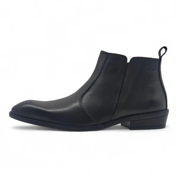 Freacksters_Elite_Black_Chelsea_Boots_with_Side_Zipper_&_Cubic_Heel