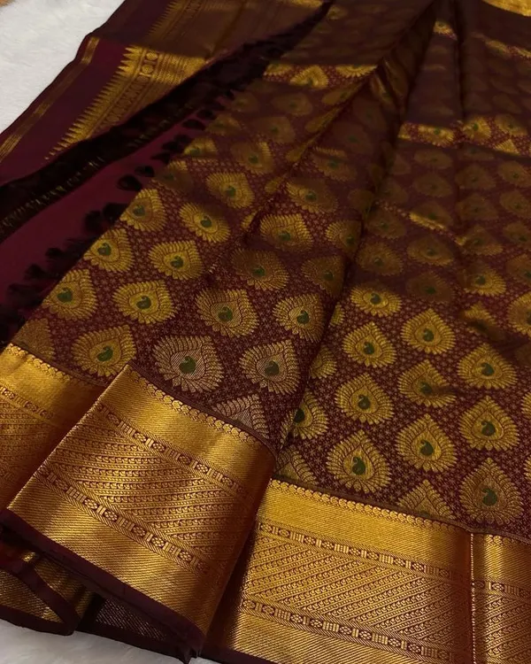 Aplomb_Wine_Soft_Silk_Saree_With_Vivacious_Blouse_Piece