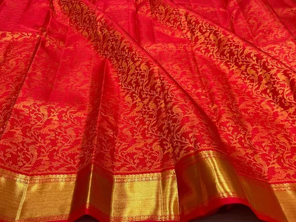 Dalliance_Red_Soft_Banarasi_Silk_Saree_With_Panoply_Blouse_Piece
