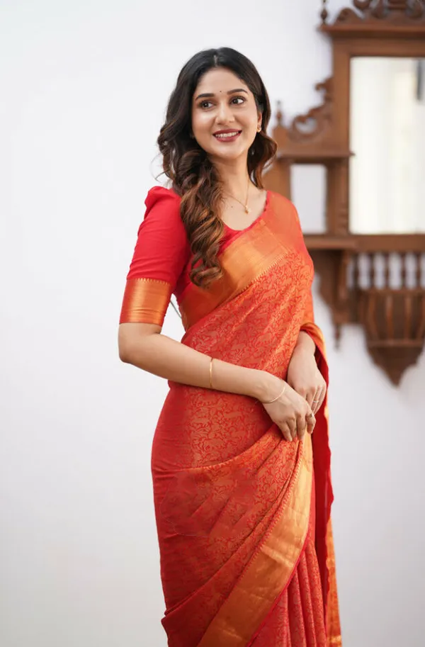 Desultory_Black_Soft_Banarasi_Silk_Saree_With_Whimsical_Blouse_Piece