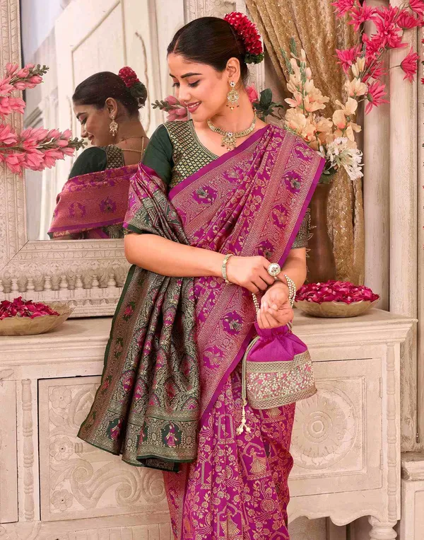 Effervescent_Soft_Banarasi_Silk_Saree_With_Elision_Blouse_Piece