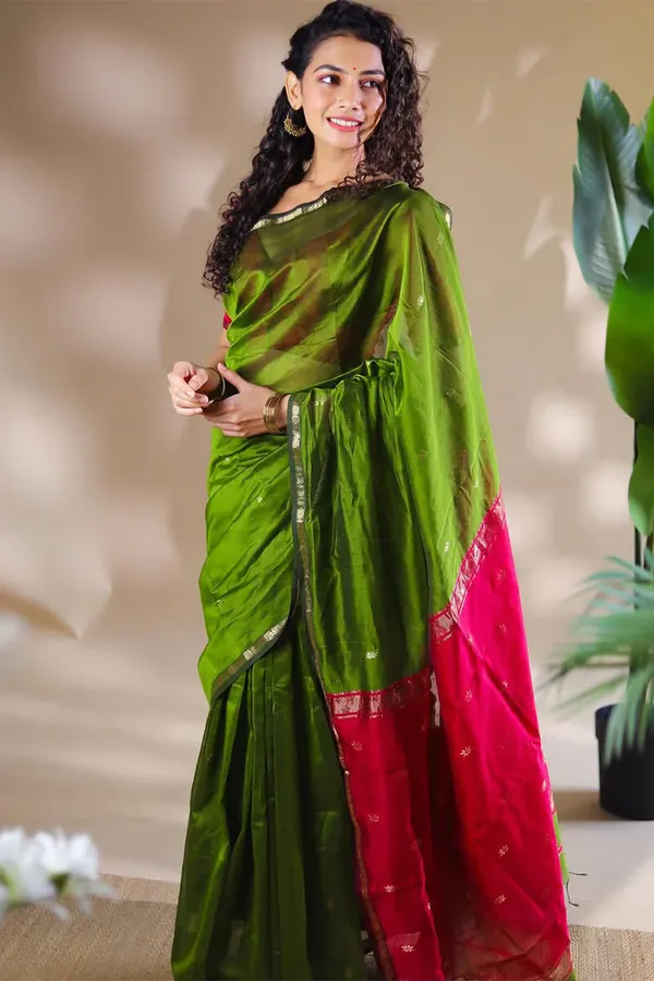 Lovely_Cotton_Silk_Saree_With_Refreshing_Blouse_Piece