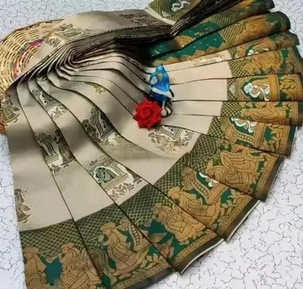 Mesmeric_Soft_Banarasi_Silk_Saree_With_Inspiring_Blouse_Piece