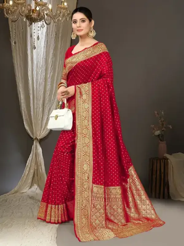 Outstanding_Soft_Banarasi_Silk_Saree_With_Angelic_Blouse_Piece